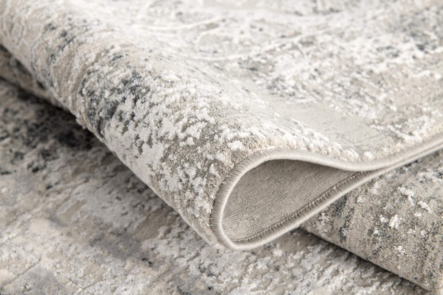 5' X 7' Gray and Ivory Abstract Area Rug - Homeroots - Flyclothing LLC