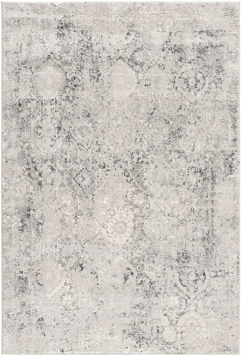 5' X 7' Gray and Ivory Abstract Area Rug - Homeroots - Flyclothing LLC