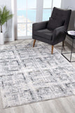 4' X 6' Gray and Ivory Abstract Power Loom Area Rug - Homeroots - Flyclothing LLC