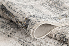 4' X 6' Gray and Ivory Abstract Power Loom Area Rug