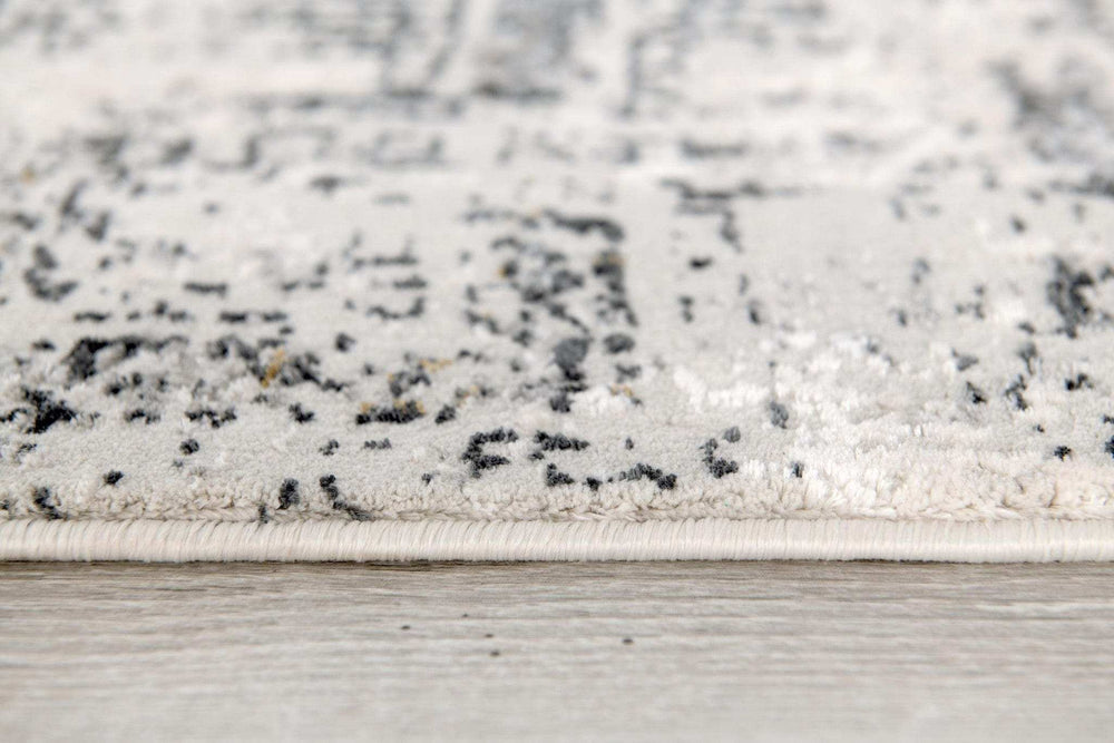 4' X 6' Gray and Ivory Abstract Power Loom Area Rug - Homeroots - Flyclothing LLC