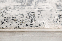 4' X 6' Gray and Ivory Abstract Power Loom Area Rug - Homeroots