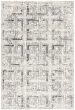 5' X 8' Gray and Ivory Abstract Power Loom Area Rug