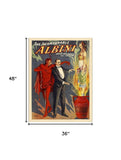 36" X 48" The Incomparable Albini Vintage Magic Poster Wall Art - Homeroots