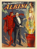 36" X 48" The Incomparable Albini Vintage Magic Poster Wall Art - Homeroots