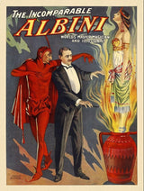 24" X 32" The Incomparable Albini Vintage Magic Poster Wall Art - Homeroots - Flyclothing LLC