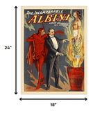 18" X 24" The Incomparable Albini Vintage Magic Poster Wall Art - Homeroots - Flyclothing LLC
