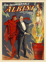 18" X 24" The Incomparable Albini Vintage Magic Poster Wall Art - Homeroots - Flyclothing LLC