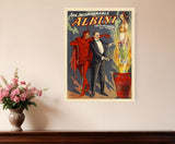 18" X 24" The Incomparable Albini Vintage Magic Poster Wall Art - Homeroots
