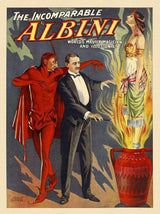 11" X 14" The Incomparable Albini Vintage Magic Poster Wall Art - Homeroots - Flyclothing LLC