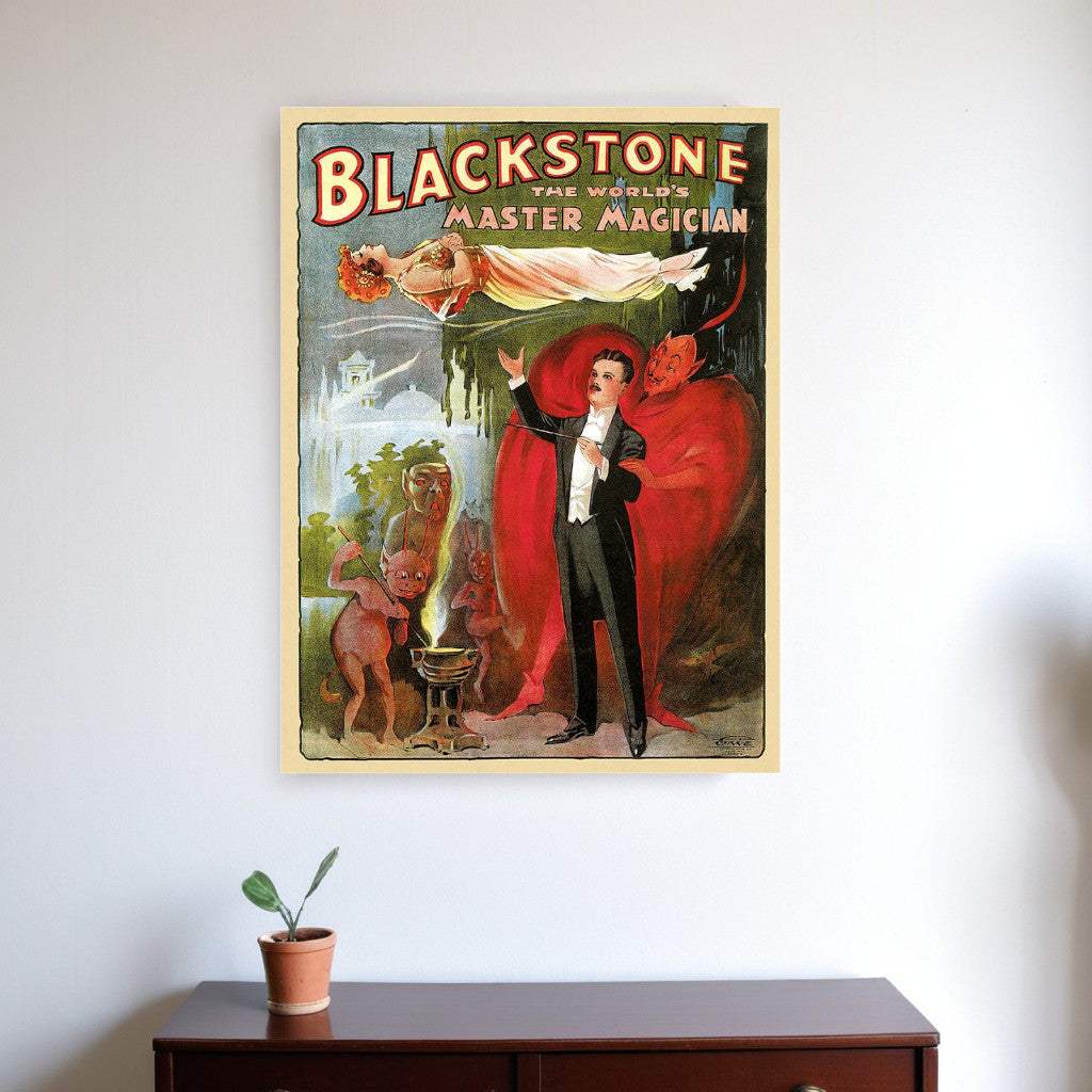 Vintage 1934 Blackstone Magic Unframed Print Wall Art - Homeroots - Flyclothing LLC