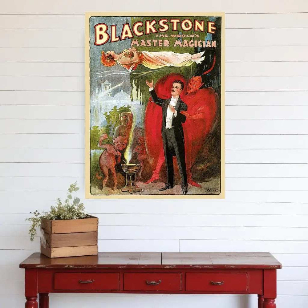 Vintage 1934 Blackstone Magic Unframed Print Wall Art - Homeroots - Flyclothing LLC