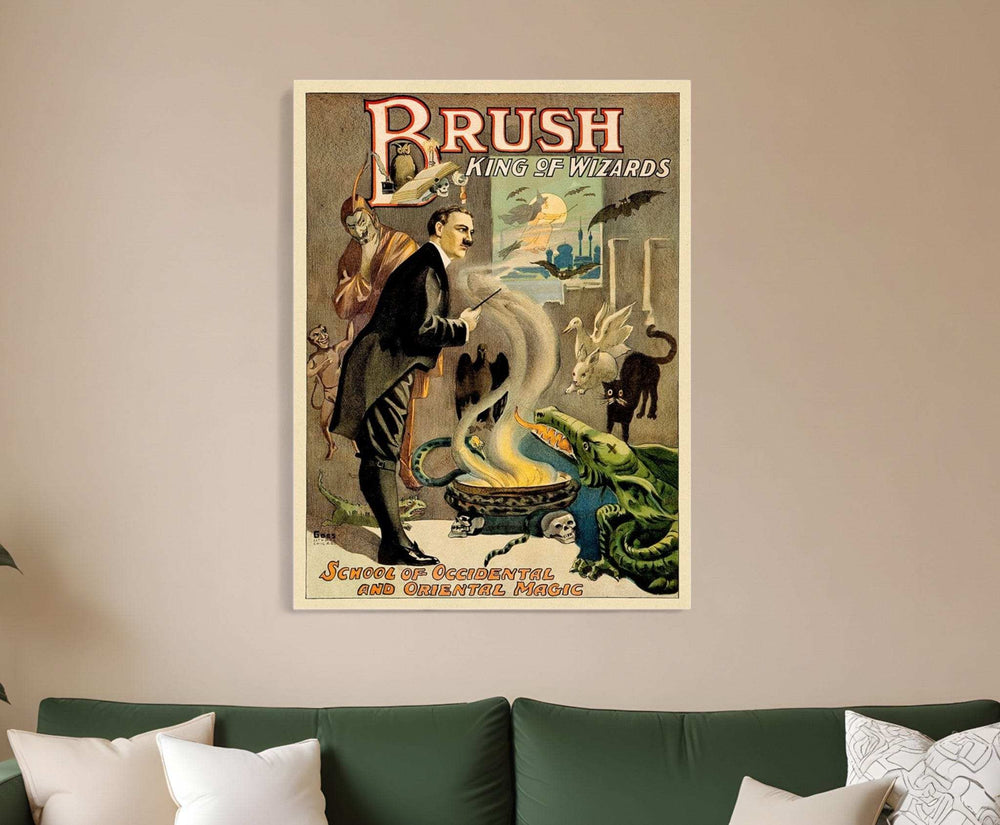 Vintage 1895 Blackstone Magic Unframed Print Wall Art - Homeroots