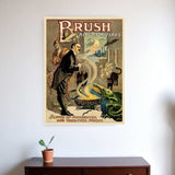 Vintage 1895 Blackstone Magic Unframed Print Wall Art - Homeroots