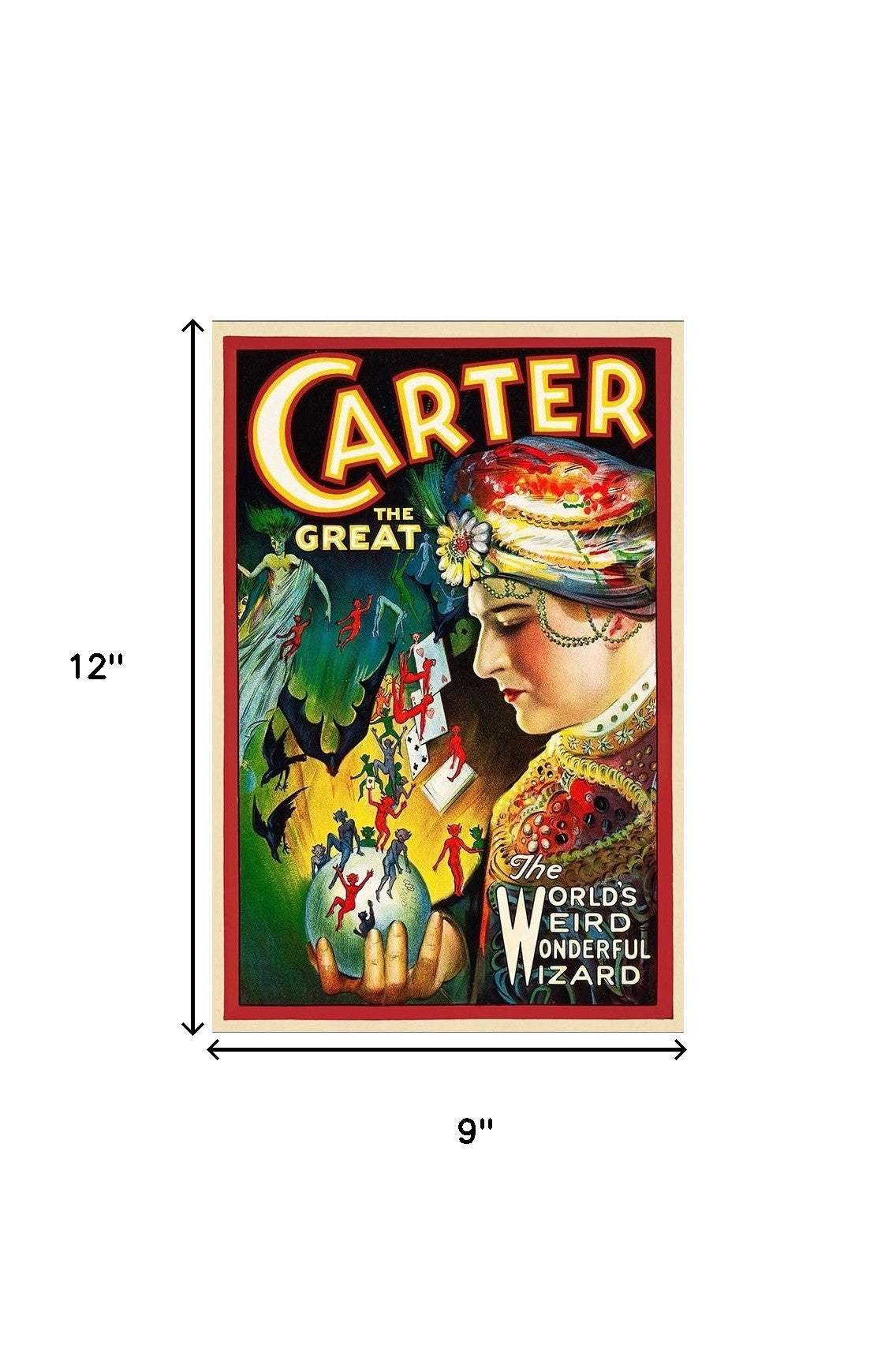 Vintage 1926 Carter Witchcraft Magic Unframed Print Wall Art - Homeroots - Flyclothing LLC