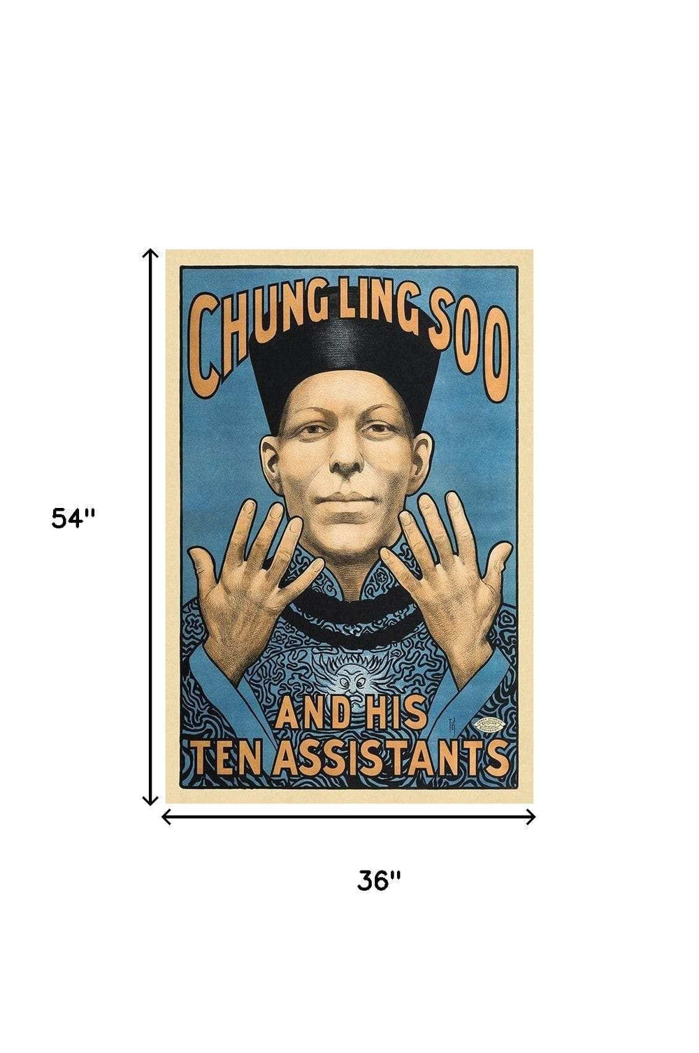 Chung Ling Soo Vintage Magic Unframed Print Wall Art - Homeroots - Flyclothing LLC