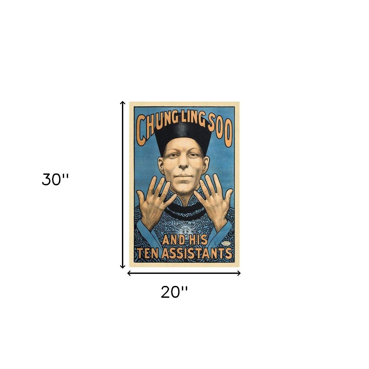 Chung Ling Soo Vintage Magic Unframed Print Wall Art - Homeroots - Flyclothing LLC