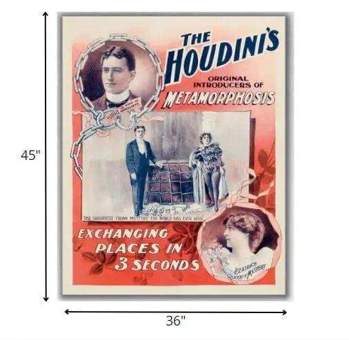 The Houdini's Metamorphosis Vintage Magic Unframed Print Wall Art - Homeroots - Flyclothing LLC
