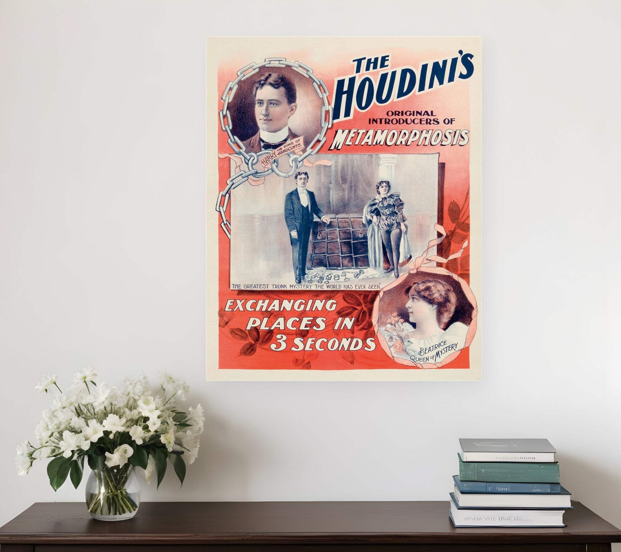 The Houdini's Metamorphosis Vintage Magic Unframed Print Wall Art - Homeroots - Flyclothing LLC