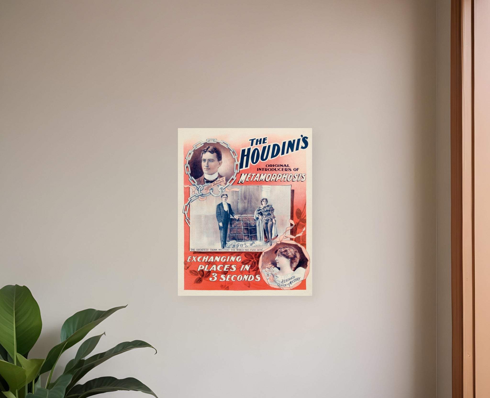 The Houdini's Metamorphosis Vintage Magic Unframed Print Wall Art - Homeroots - Flyclothing LLC