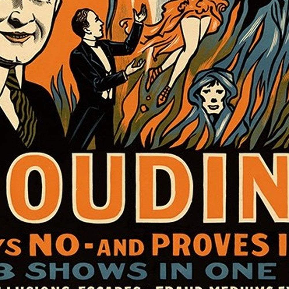 Houdini Spirits Vintage Magic Unframed Print Wall Art - Homeroots - Flyclothing LLC