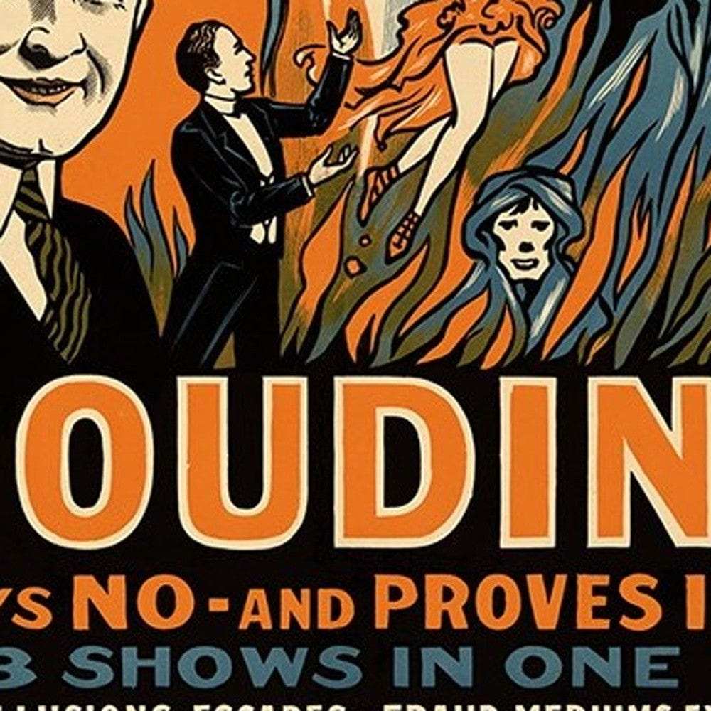 Houdini Spirits Vintage Magic Unframed Print Wall Art - Homeroots - Flyclothing LLC