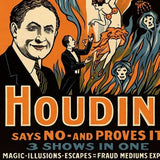 Houdini Spirits Vintage Magic Unframed Print Wall Art - Homeroots - Flyclothing LLC