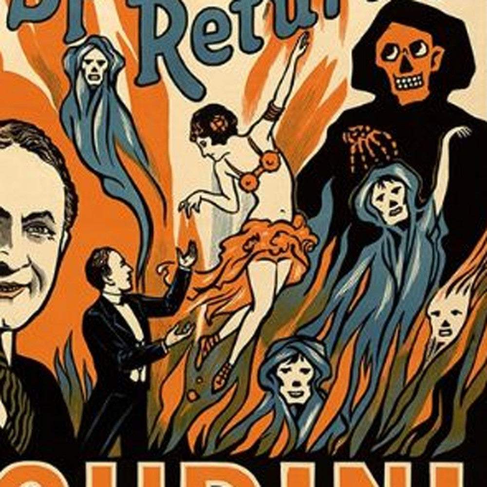 Houdini Spirits Vintage Magic Unframed Print Wall Art - Homeroots - Flyclothing LLC