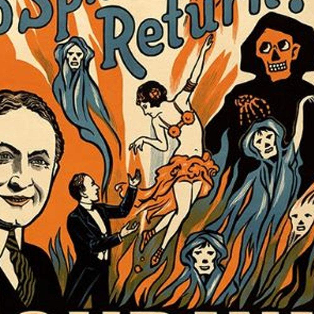Houdini Spirits Vintage Magic Unframed Print Wall Art - Homeroots - Flyclothing LLC