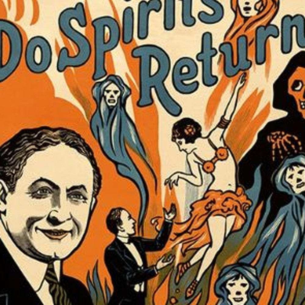 Houdini Spirits Vintage Magic Unframed Print Wall Art - Homeroots - Flyclothing LLC