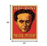 24" X 32" Houdini Master Of Mystery Vintage Magic Poster Wall Art - Homeroots - Flyclothing LLC