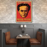 20" X 28" Houdini Master Of Mystery Vintage Magic Poster Wall Art - Homeroots