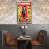 24" X 36" Houdini Handcuff King Vintage Magic Poster Wall Art - Homeroots - Flyclothing LLC