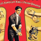 16" X 24" Houdini Handcuff King Vintage Magic Poster Wall Art - Homeroots