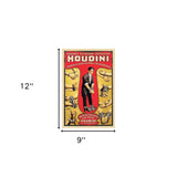 9" X 12" Houdini Handcuff King Vintage Magic Poster Wall Art - Homeroots - Flyclothing LLC