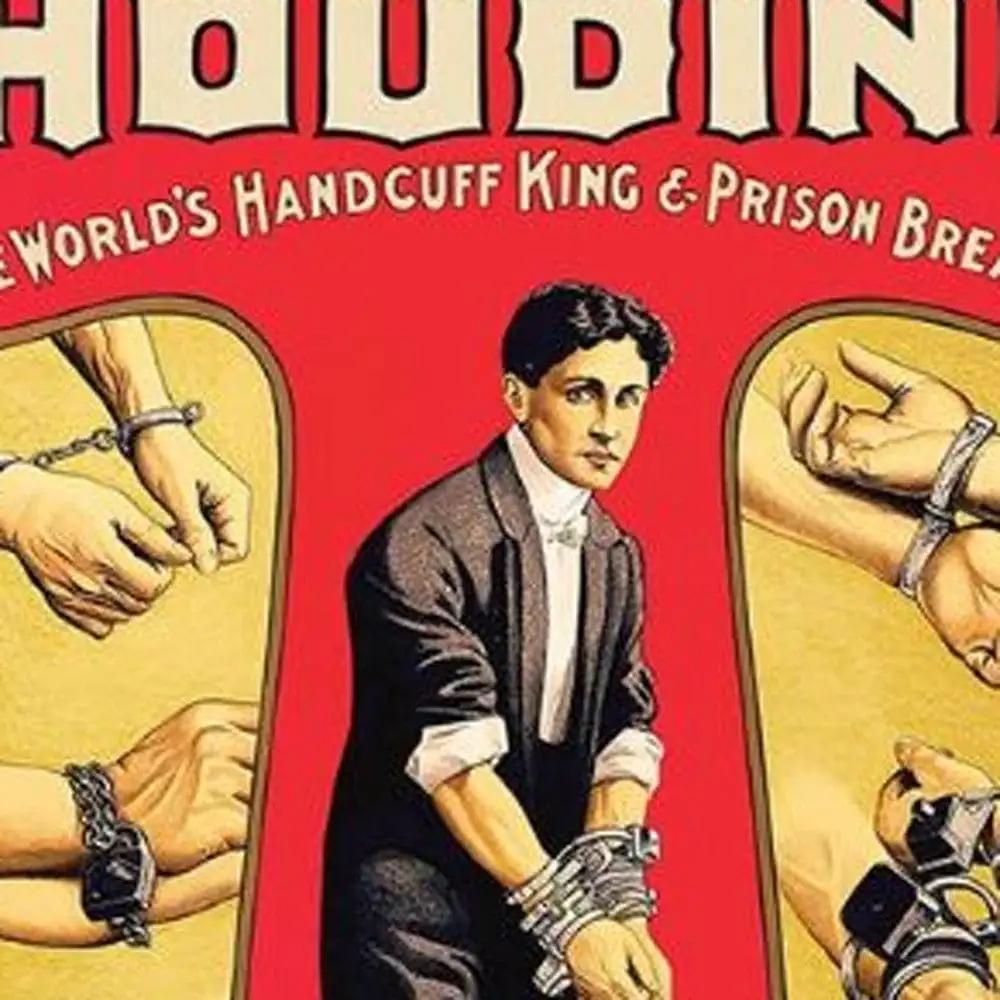 9" X 12" Houdini Handcuff King Vintage Magic Poster Wall Art - Homeroots - Flyclothing LLC