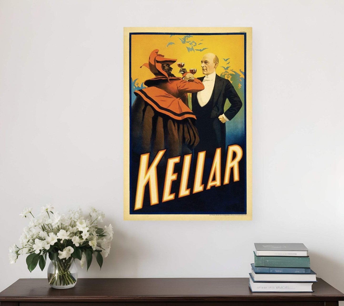 Kellar Having Drinks With The Devil Vintage Magic Unframed Print Wall Art - Homeroots - Flyclothing LLC