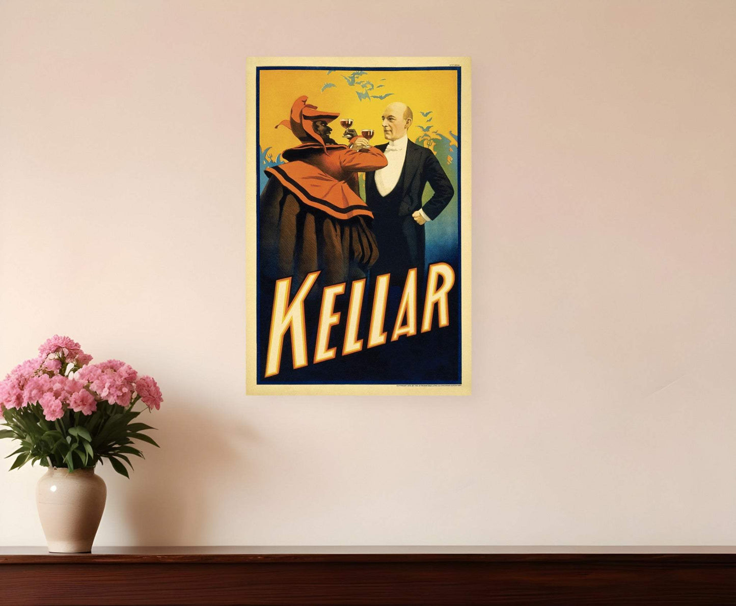 Kellar Having Drinks With The Devil Vintage Magic Unframed Print Wall Art - Homeroots - Flyclothing LLC