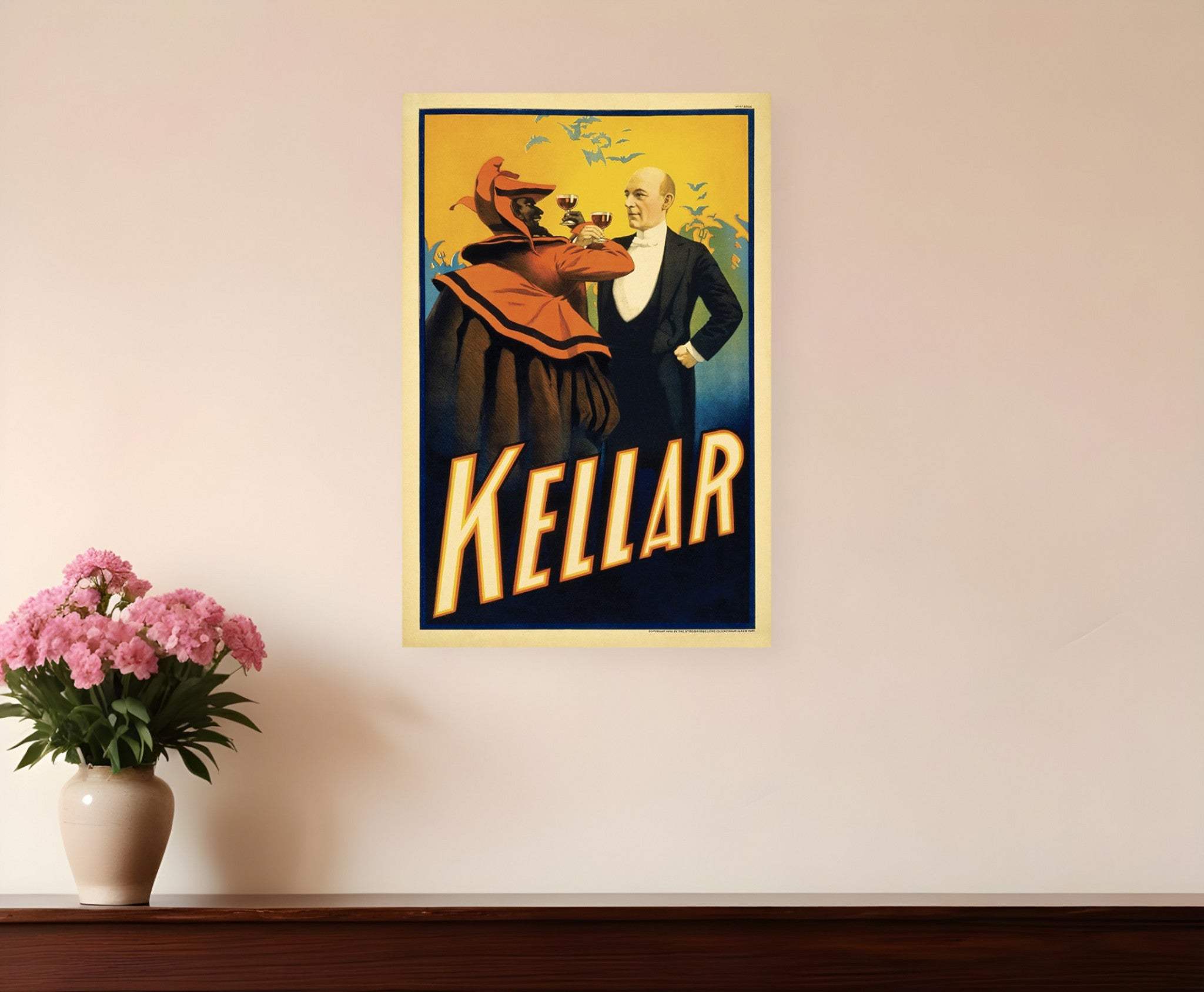 Kellar Having Drinks With The Devil Vintage Magic Unframed Print Wall Art - Homeroots - Flyclothing LLC