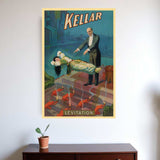 Kellar Levitation Vintage Magic Unframed Print Wall Art - Homeroots