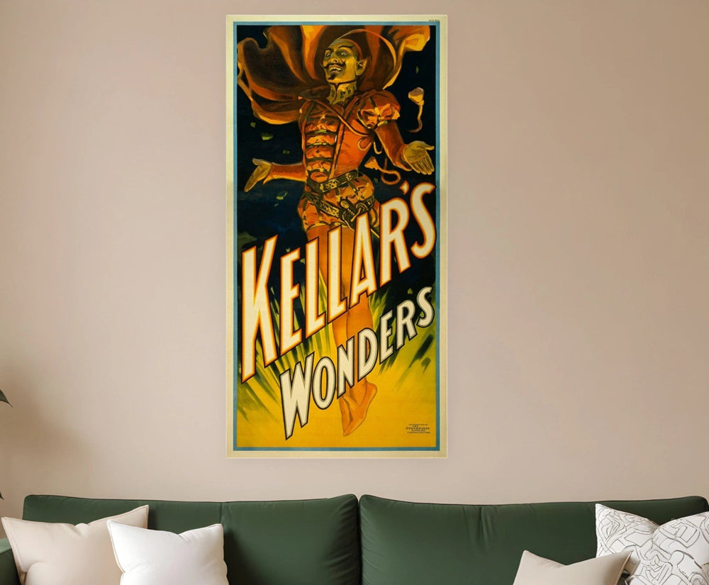 36" X 72" Keller's Wonders Vintage Magic Poster Wall Art - Homeroots