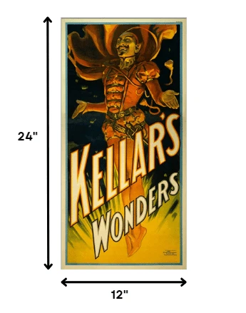 12" X 24" Keller's Wonders Vintage Magic Poster Wall Art - Homeroots - Flyclothing LLC