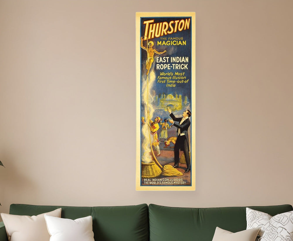 24" X 72" Thurston Rope Trick Vintage Magic Poster Wall Art - Homeroots
