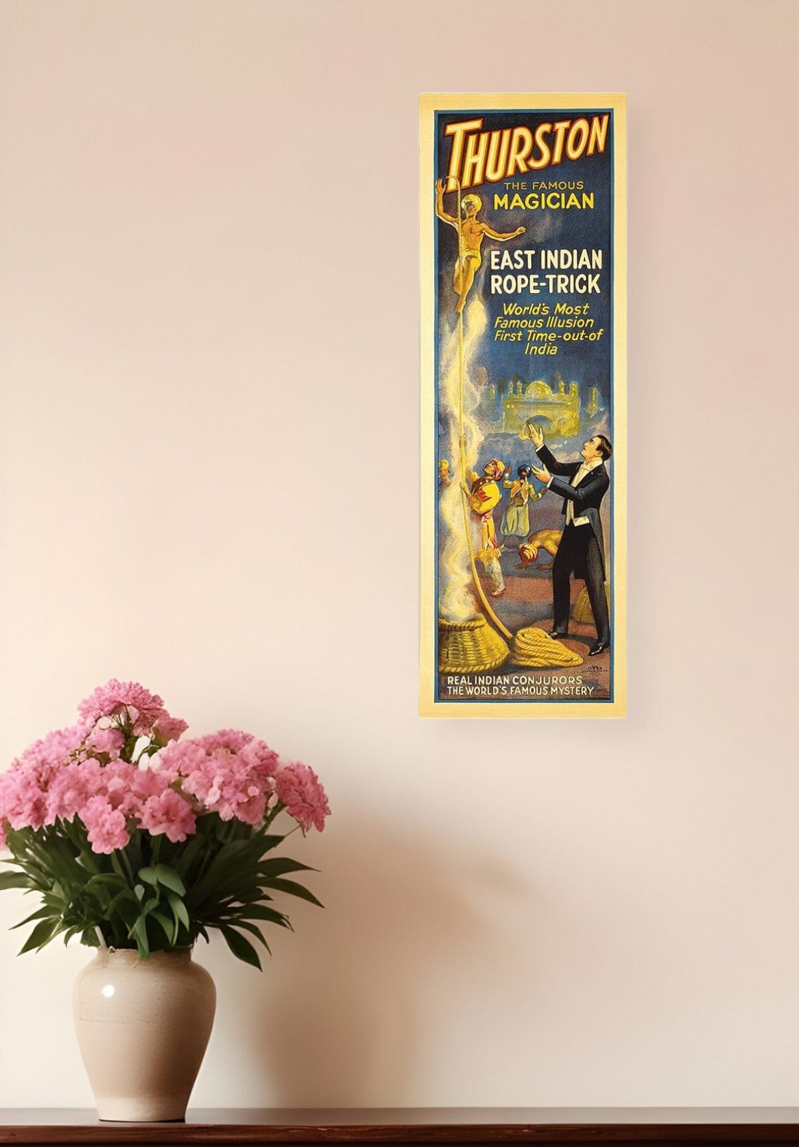 6" X 18" Thurston Rope Trick Vintage Magic Poster Wall Art - Homeroots - Flyclothing LLC
