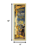 4" X 12" Thurston Rope Trick Vintage Magic Poster Wall Art - Homeroots