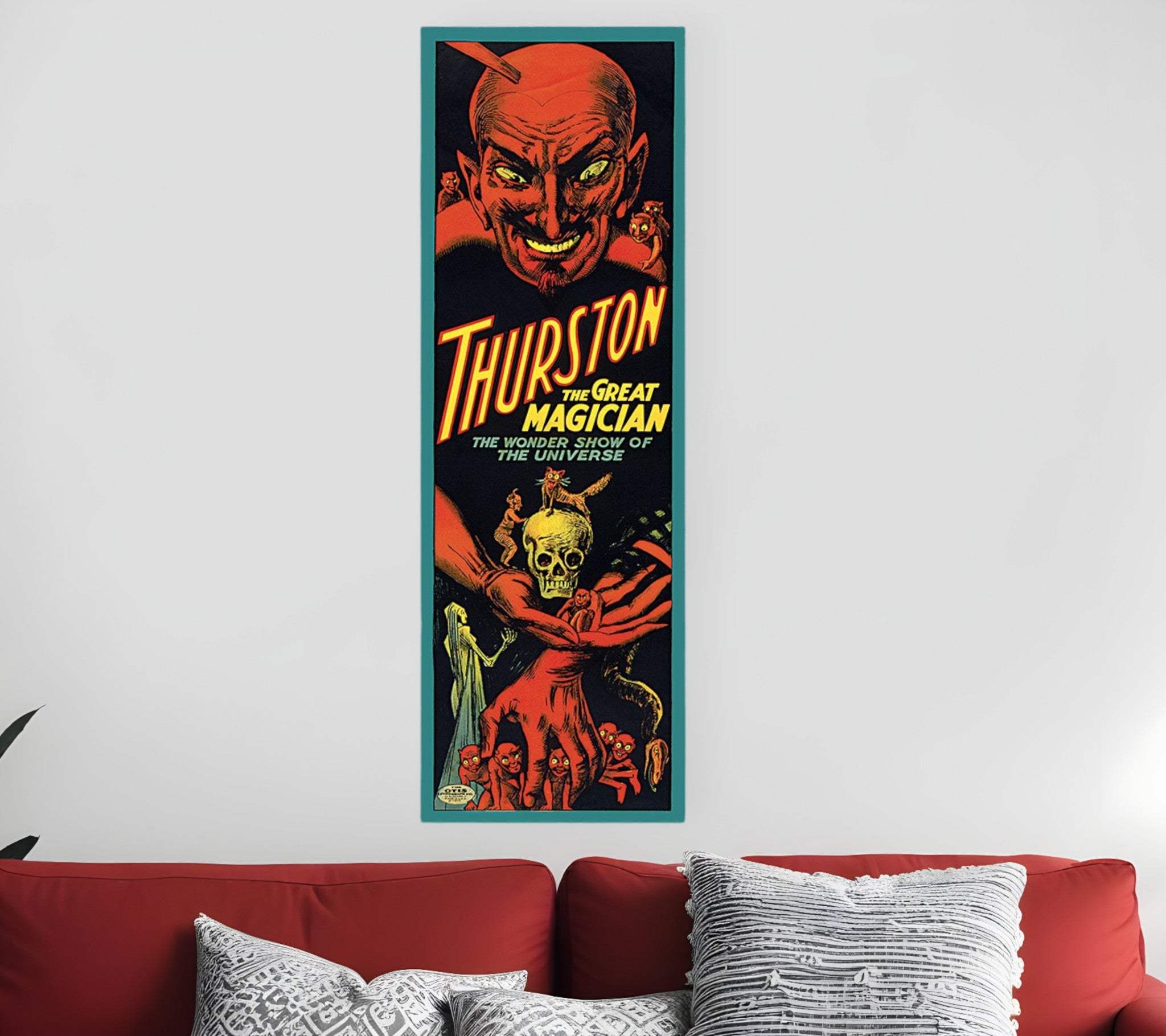 24" X 72" Thurston The Great Wonder Show Vintage Magic Poster Wall Art - Homeroots - Flyclothing LLC