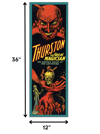 12" X 36" Thurston The Great Wonder Show Vintage Magic Poster Wall Art - Homeroots