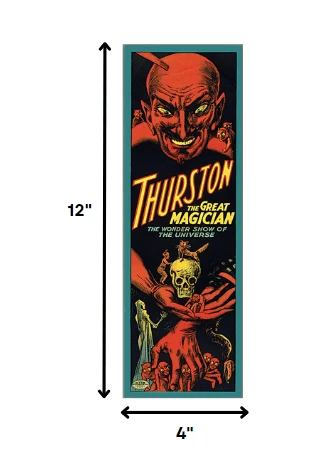 4" X 12" Thurston The Great Wonder Show Vintage Magic Poster Wall Art - Homeroots