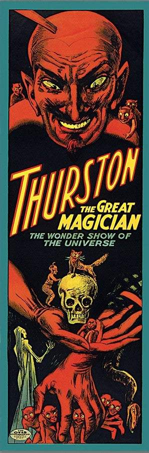 4" X 12" Thurston The Great Wonder Show Vintage Magic Poster Wall Art - Homeroots - Flyclothing LLC