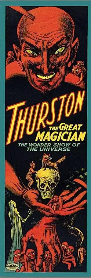 4" X 12" Thurston The Great Wonder Show Vintage Magic Poster Wall Art - Homeroots